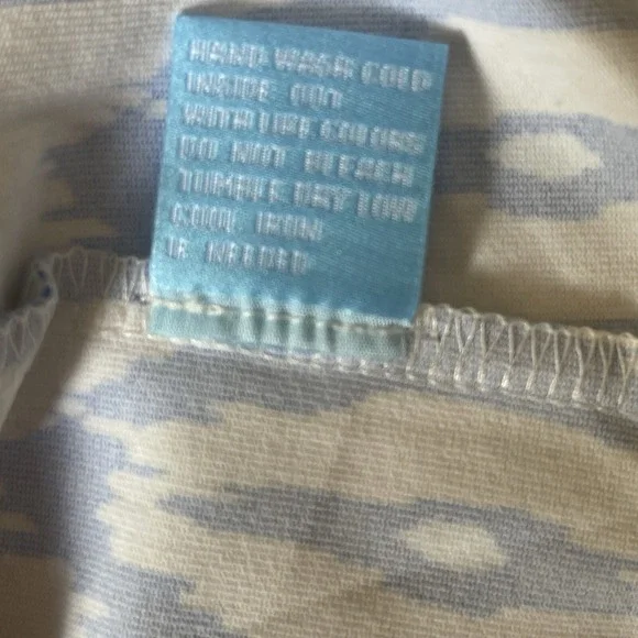 J McLaughlin XS Dress Ruffled Collar LS Ikat Pattern Blue - Picture 9 of 9